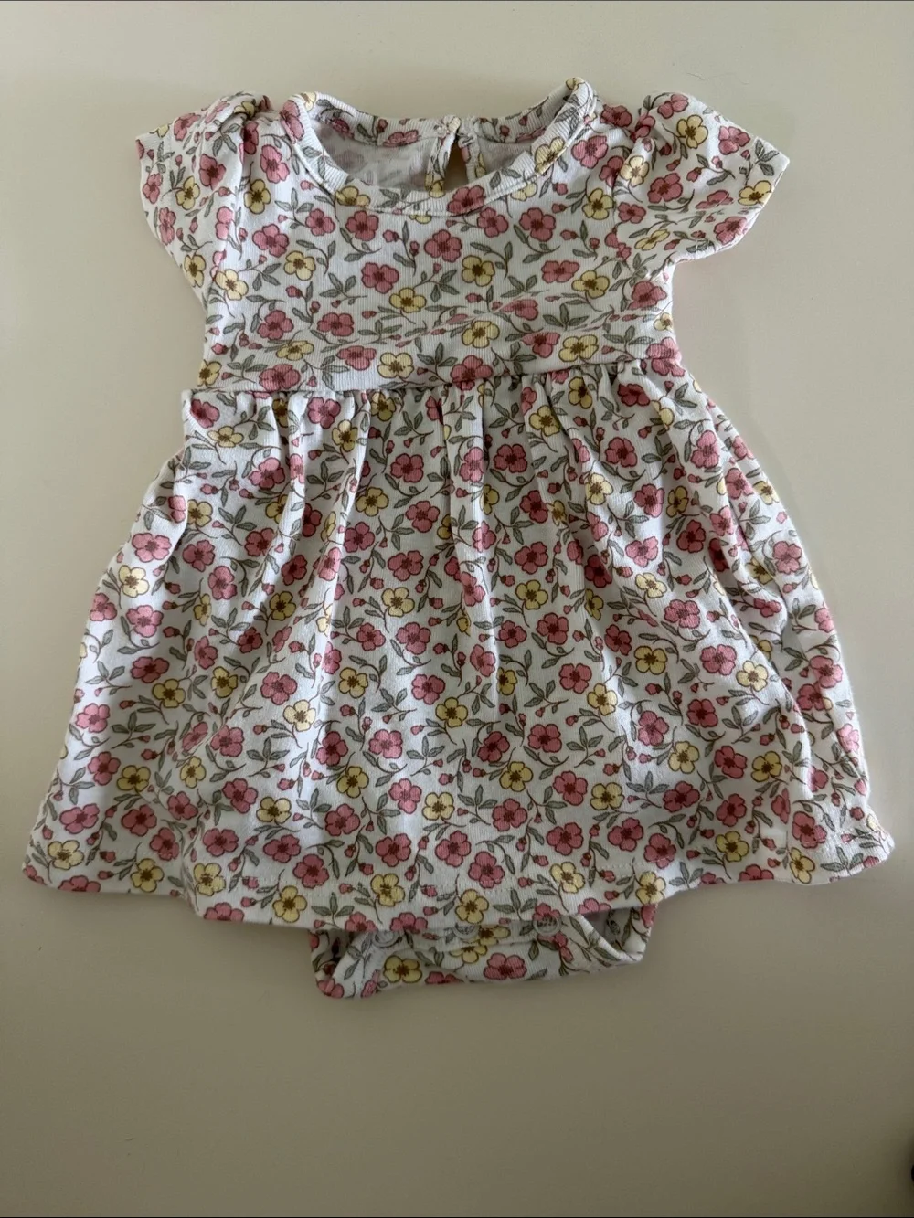 Carter's Pink Floral Dress with Pink Cardigan and Floral Shoes